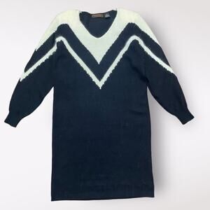 Yarnworks Petite Vintage Lambswool Pearl Sweater Dress‎ Size L